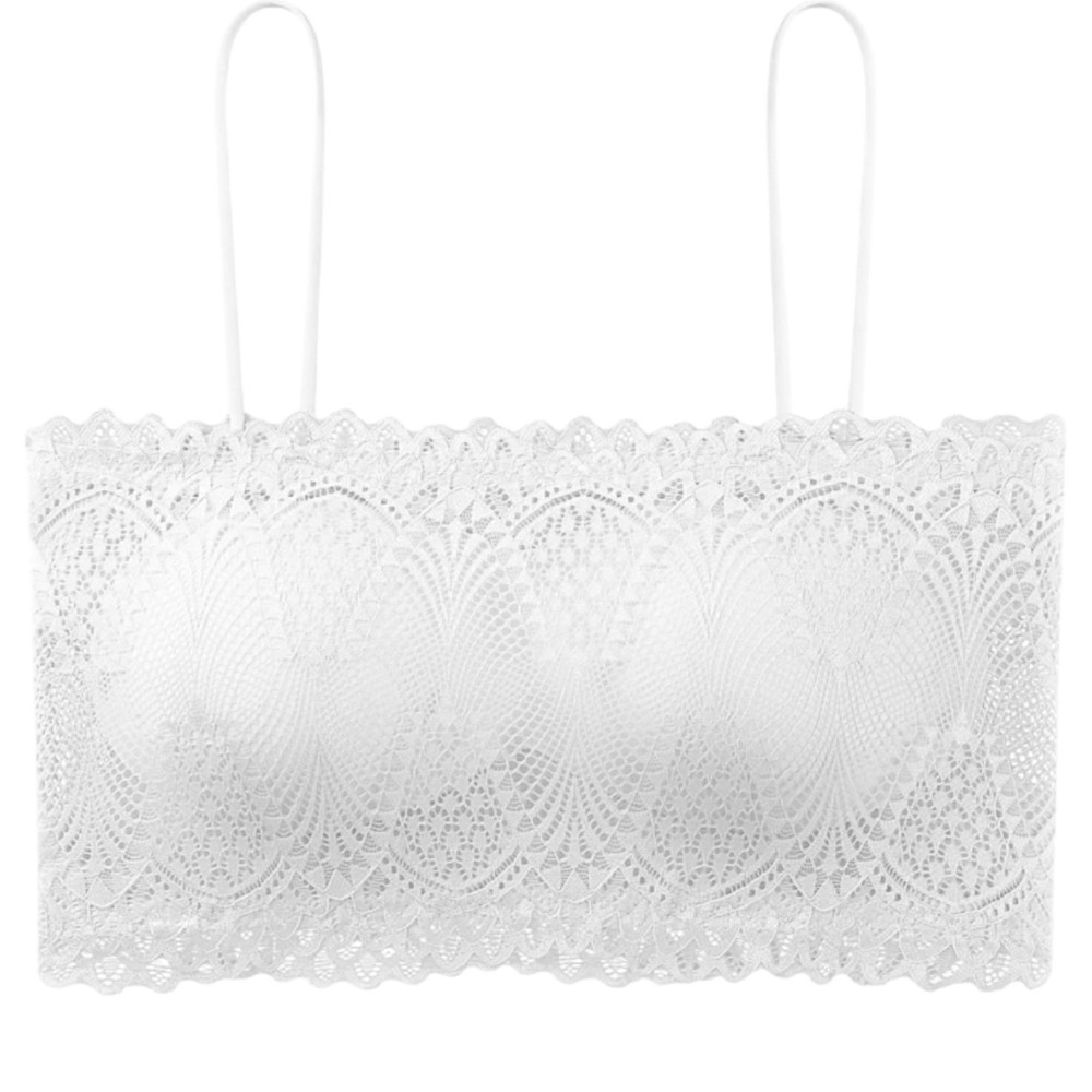 Woman Comfort Bra Stretchy Dentelle White