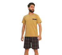 Men Summer Pyjama Classic - Beige
